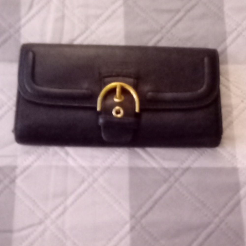 Coach black billfold